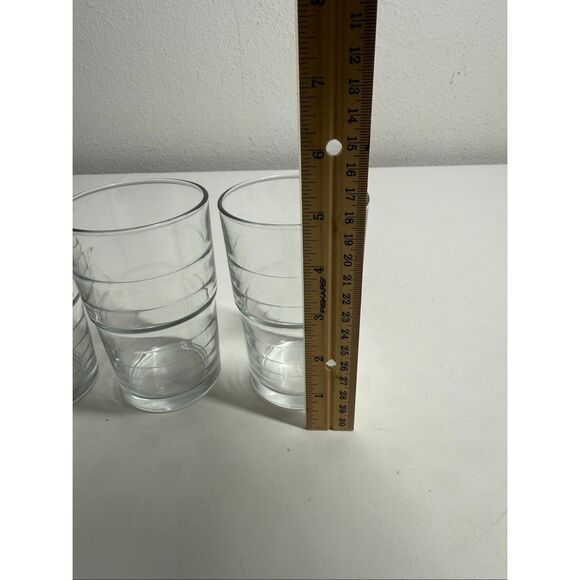4-IKEA Svepa 10288 Stackable 4 3/4” Glass Tumblers Made in ITALY 8 Oz See Notes - Picture 7 of 12